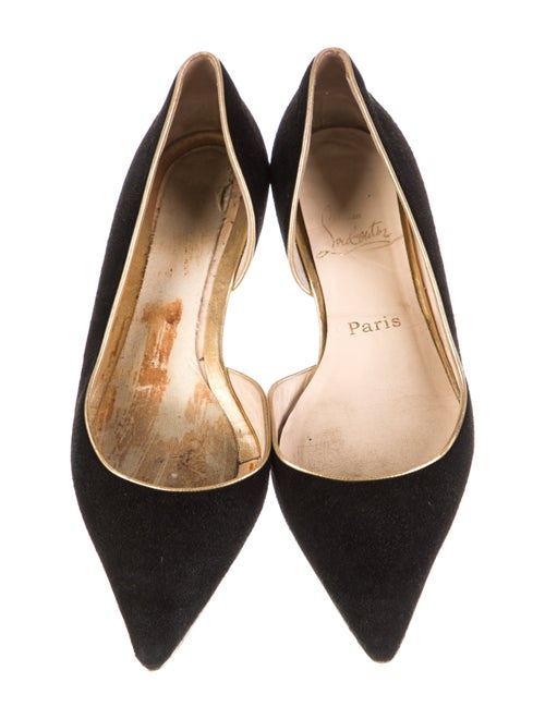 Christian Louboutin Suede D'Orsay Flats
