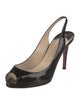 Christian Louboutin Patent Leather Slingback Pumps
