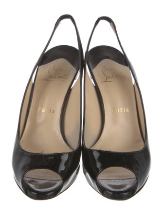 Christian Louboutin Patent Leather Slingback Pumps