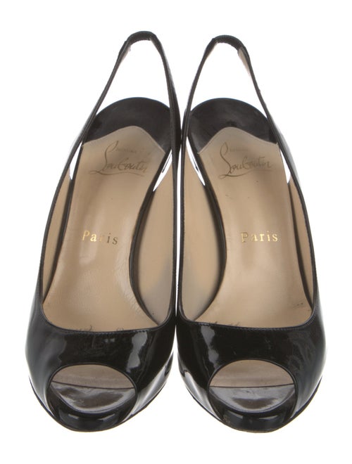 Christian Louboutin Patent Leather Slingback Pumps