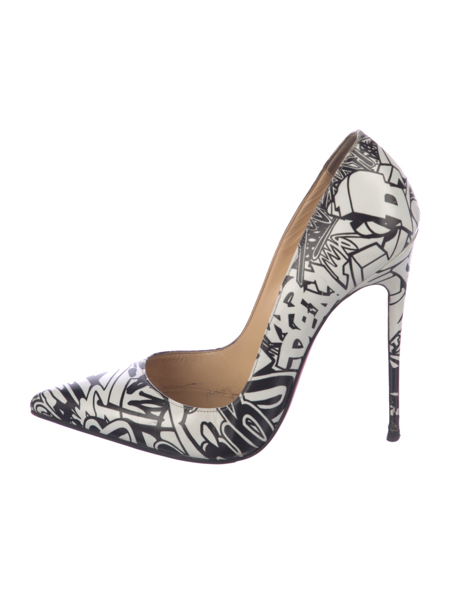 Christian Louboutin Leather Printed Pumps
