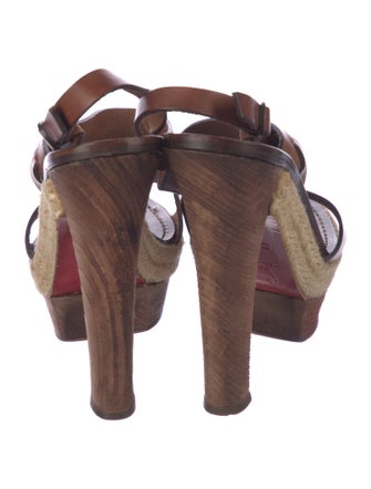 Christian Louboutin Leather Slingback Sandals