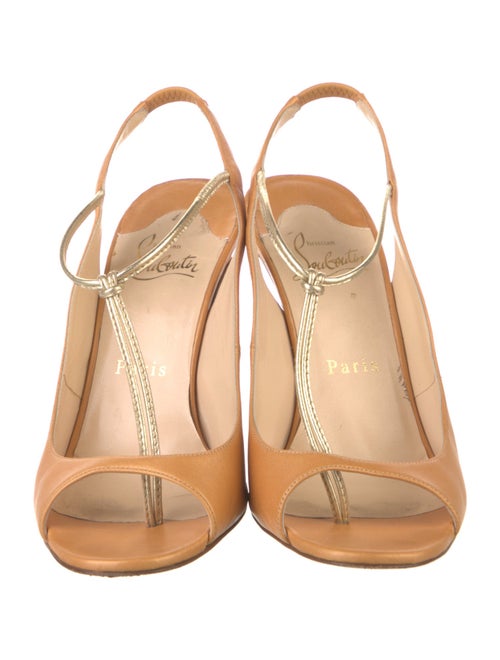 Christian Louboutin Leather Slingback Sandals
