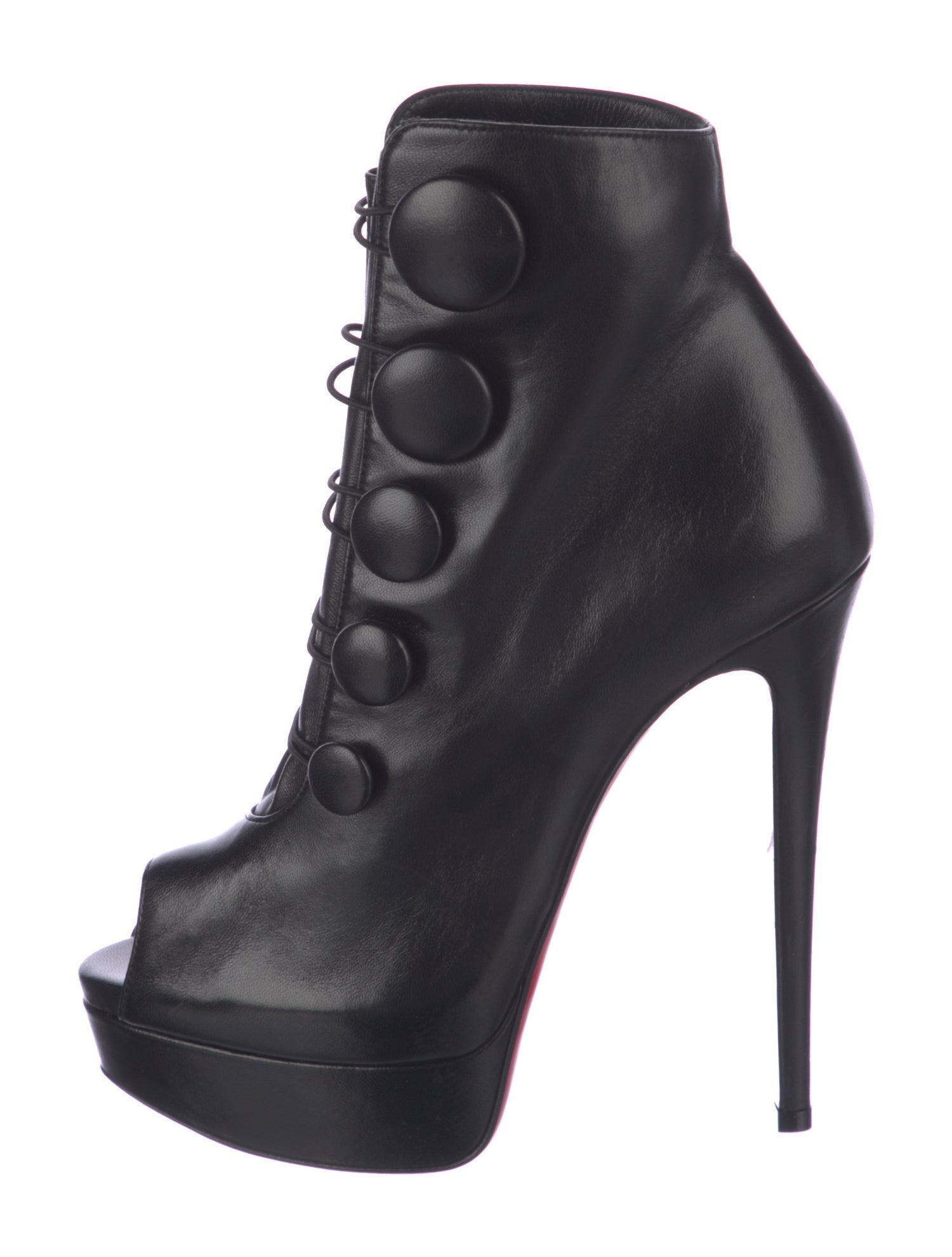 Christian Louboutin Leather Lace-Up Boots