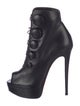 Christian Louboutin Leather Lace-Up Boots