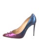 Christian Louboutin Spike Accents Patent Leather Pumps