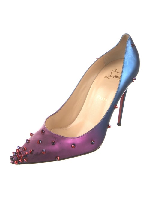 Christian Louboutin Spike Accents Patent Leather Pumps