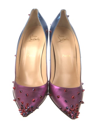 Christian Louboutin Spike Accents Patent Leather Pumps