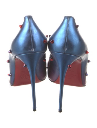 Christian Louboutin Spike Accents Patent Leather Pumps