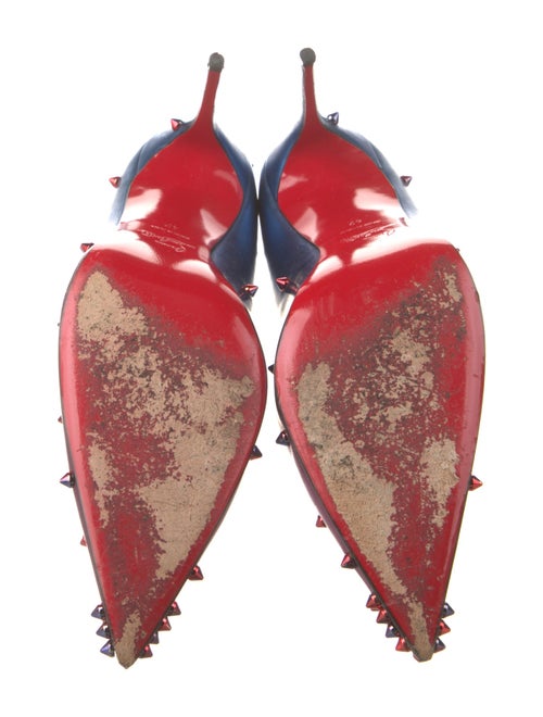 Christian Louboutin Spike Accents Patent Leather Pumps