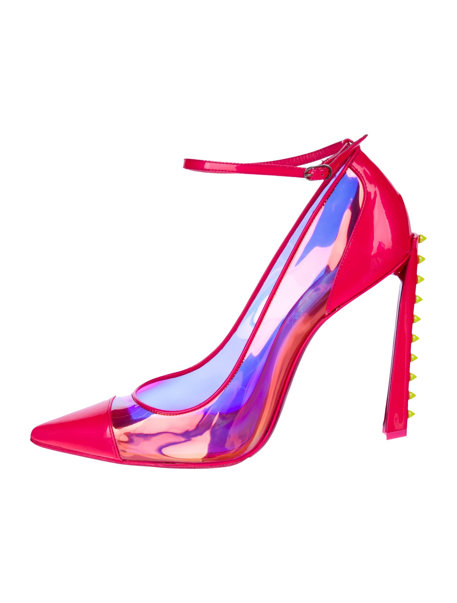 Christian Louboutin Spike Accents Patent Leather Pumps