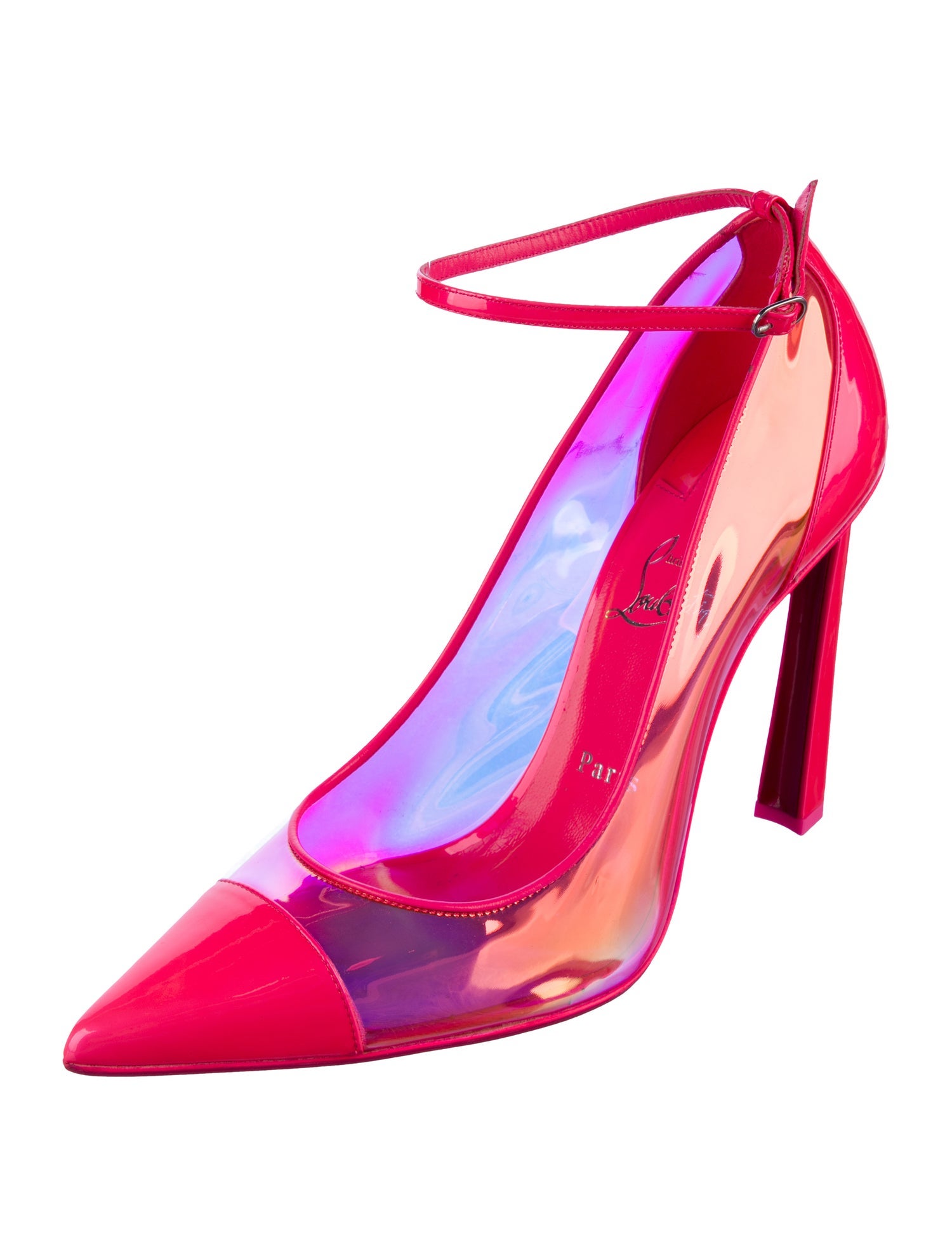 Christian Louboutin Spike Accents Patent Leather Pumps
