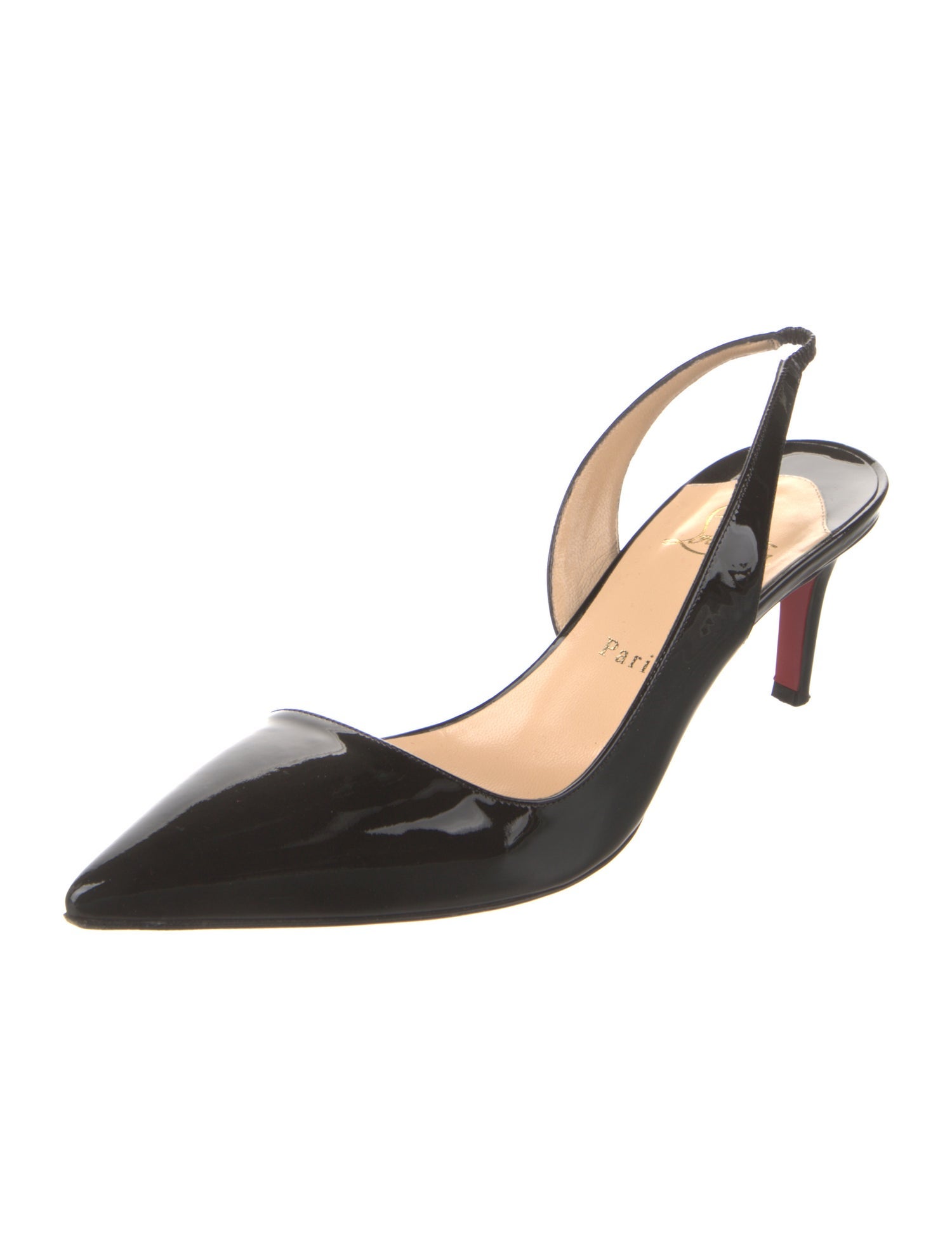 Christian Louboutin Patent Leather Slingback Pumps