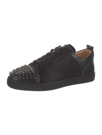 Christian Louboutin Spike Accents Leather Sneakers