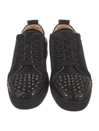 Christian Louboutin Spike Accents Leather Sneakers