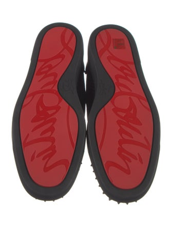 Christian Louboutin Spike Accents Leather Sneakers