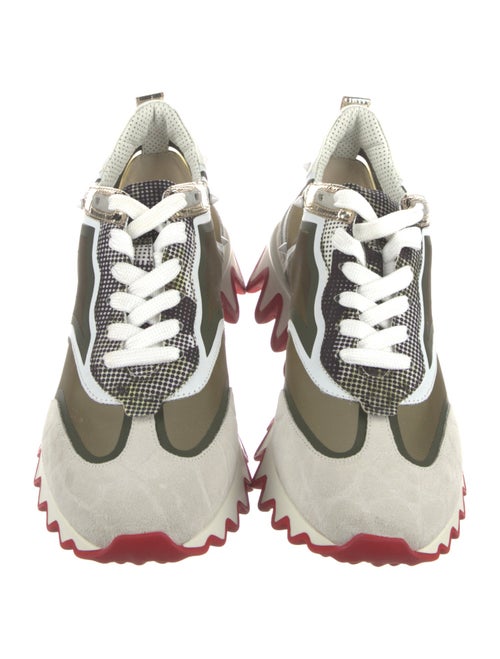 Christian Louboutin Mesh Colorblock Pattern Sneakers