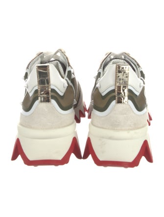 Christian Louboutin Mesh Colorblock Pattern Sneakers