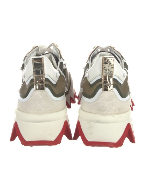 Christian Louboutin Mesh Colorblock Pattern Sneakers