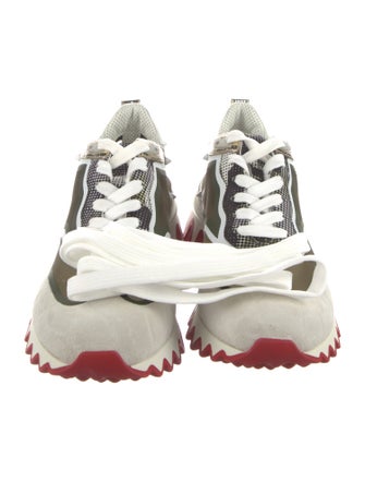 Christian Louboutin Mesh Colorblock Pattern Sneakers