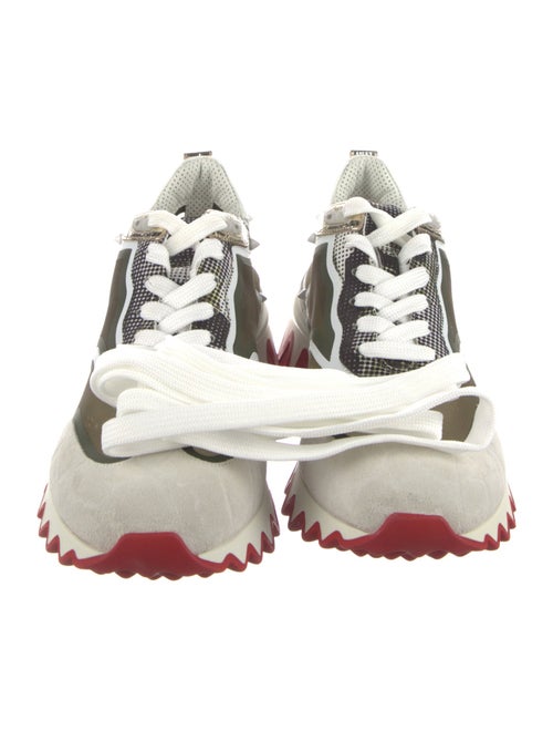 Christian Louboutin Mesh Colorblock Pattern Sneakers