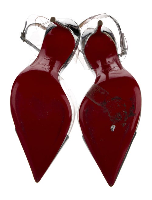 Christian Louboutin Patent Leather Crystal Embellishments T-Strap Pumps