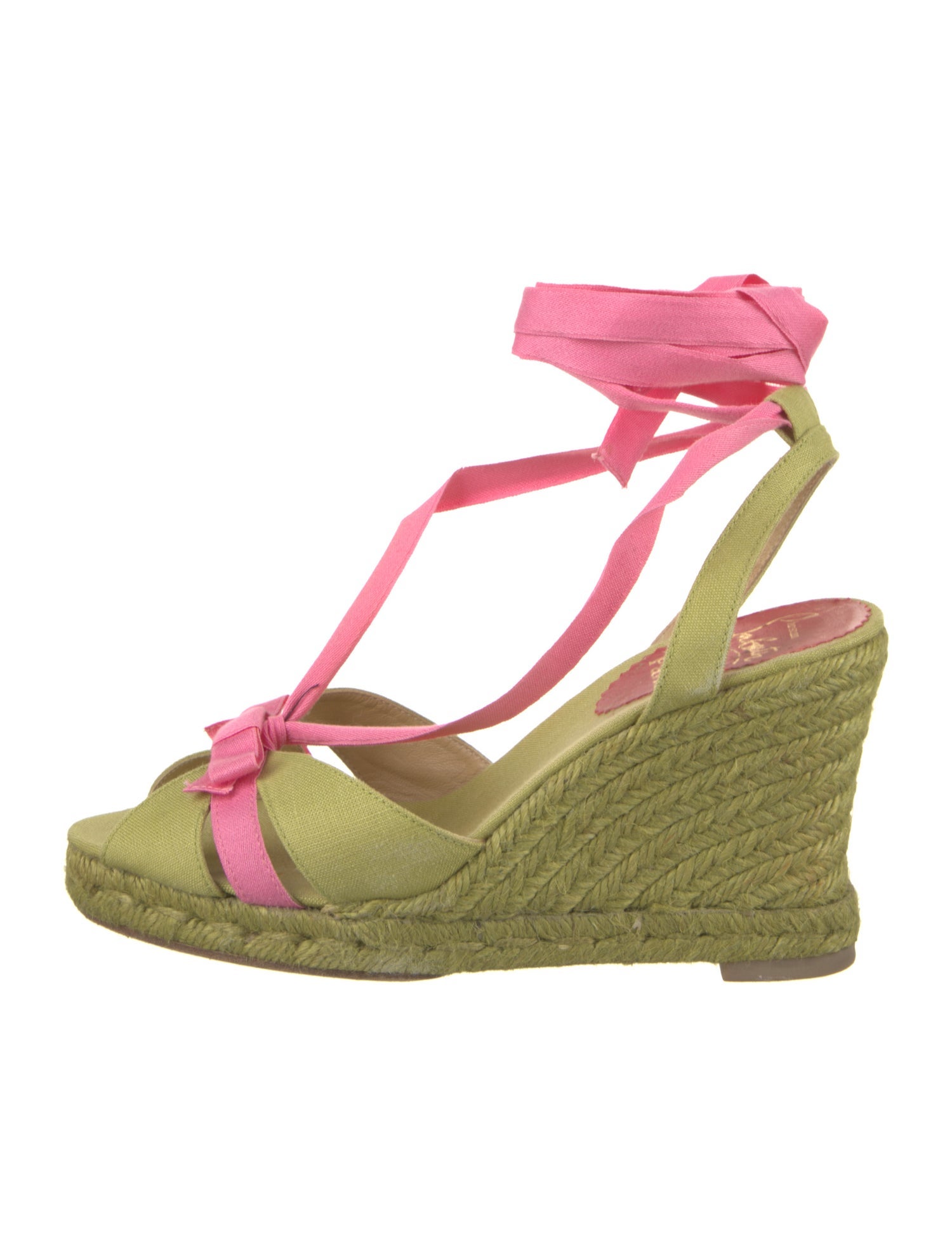 Christian Louboutin Canvas Colorblock Pattern Espadrilles