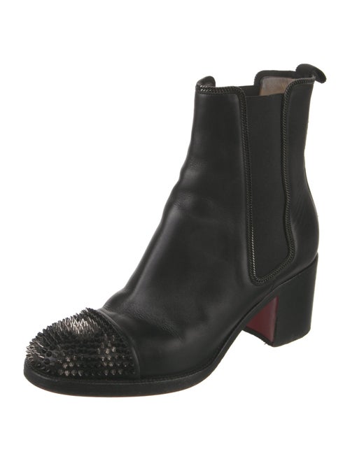 Christian Louboutin Spike Accents Leather Chelsea Boots