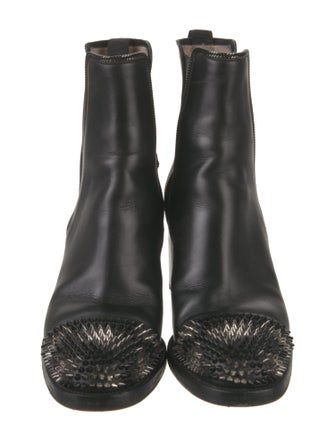 Christian Louboutin Spike Accents Leather Chelsea Boots