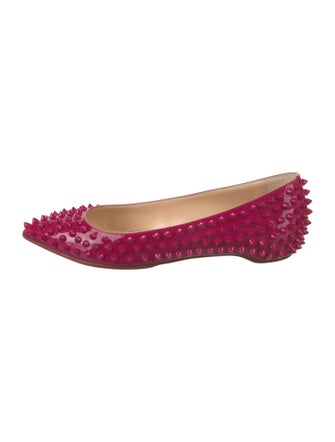 Christian Louboutin Spike Accents Patent Leather Flats