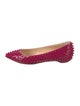 Christian Louboutin Spike Accents Patent Leather Flats