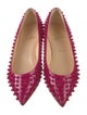 Christian Louboutin Spike Accents Patent Leather Flats