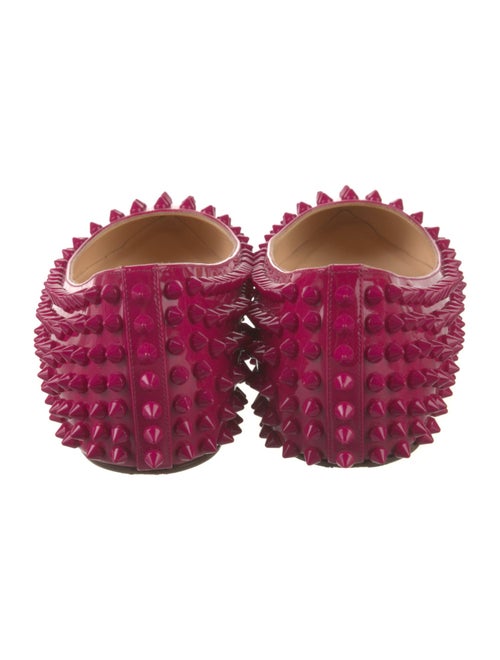 Christian Louboutin Spike Accents Patent Leather Flats