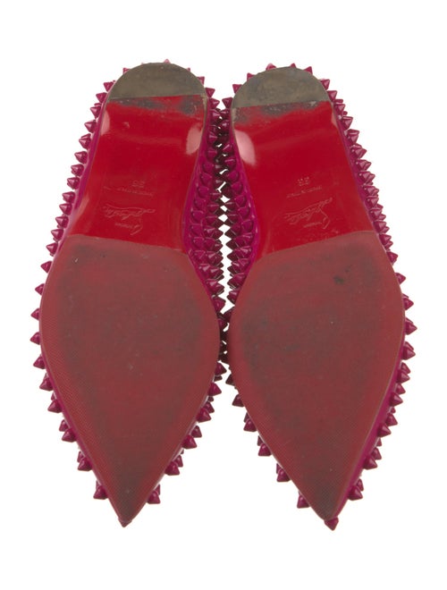 Christian Louboutin Spike Accents Patent Leather Flats