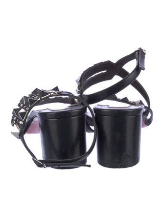 Christian Louboutin Leather Studded Accents Sandals