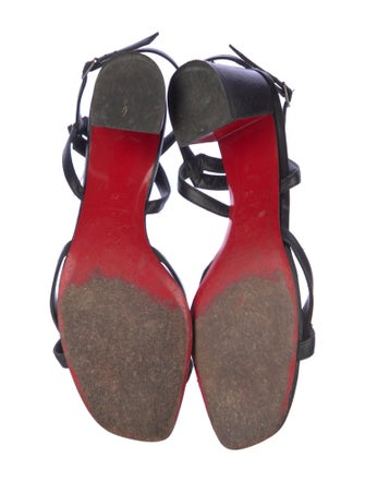 Christian Louboutin Leather Studded Accents Sandals