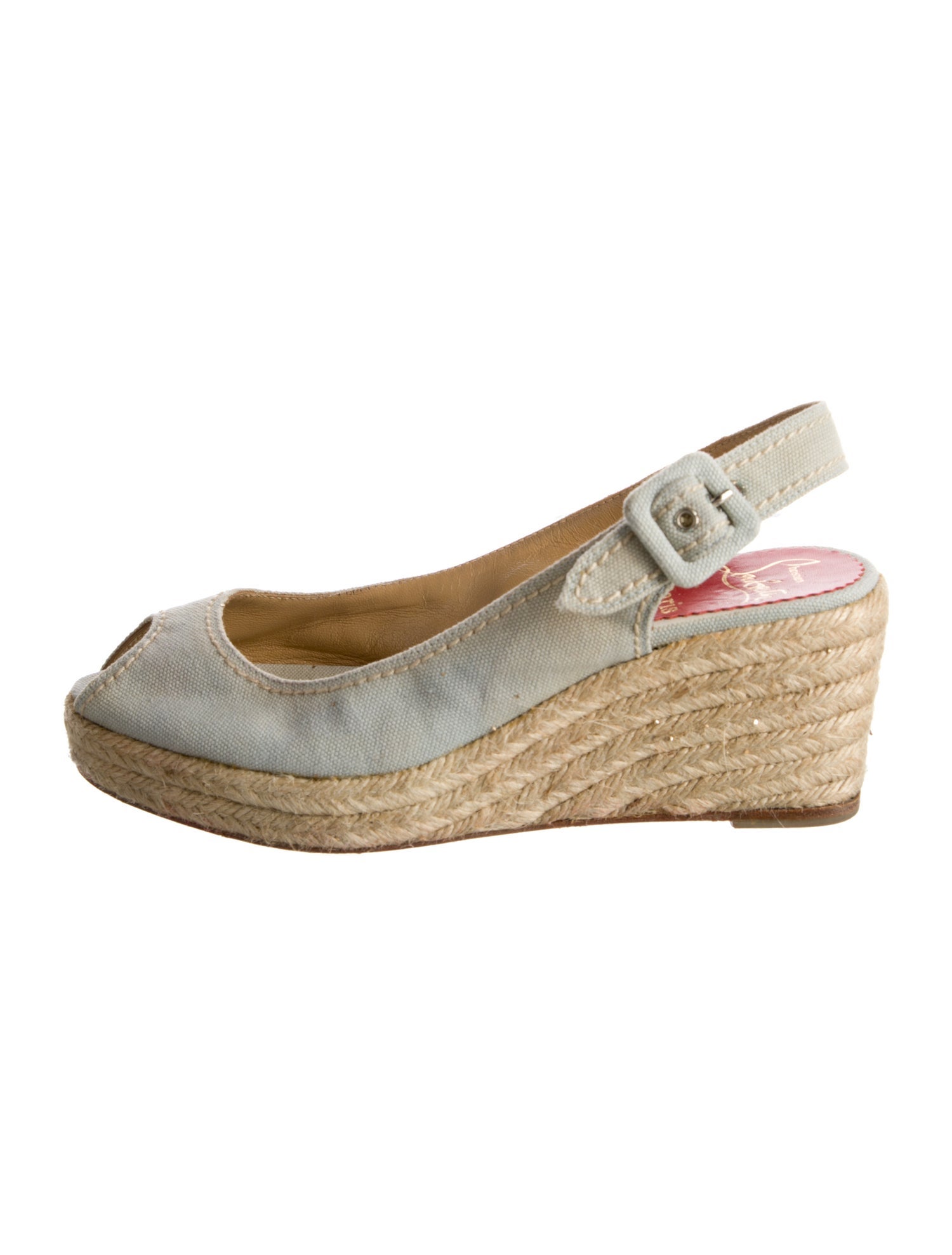 Christian Louboutin Canvas Slingback Pumps