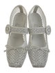 Christian Louboutin Mesh Crystal Embellishments Mary Jane Flats