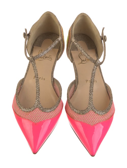 Christian Louboutin Patent Leather Printed D'Orsay Flats