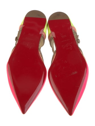 Christian Louboutin Patent Leather Printed D'Orsay Flats