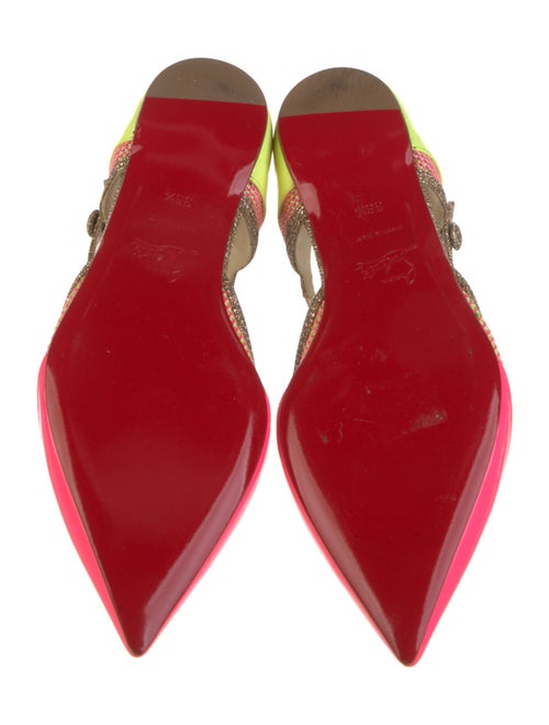 Christian Louboutin Patent Leather Printed D'Orsay Flats