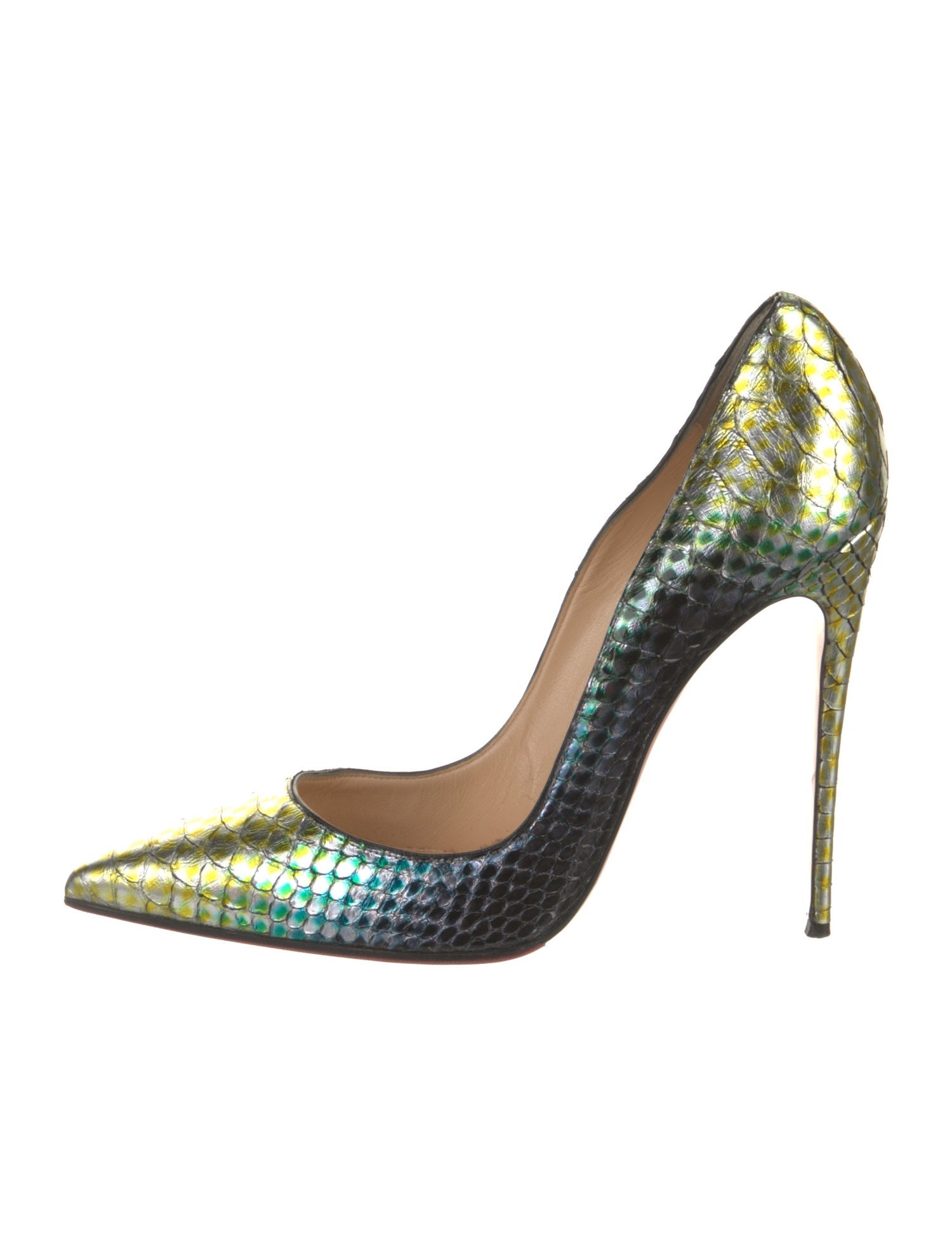 Christian Louboutin Snakeskin Animal Print Pumps