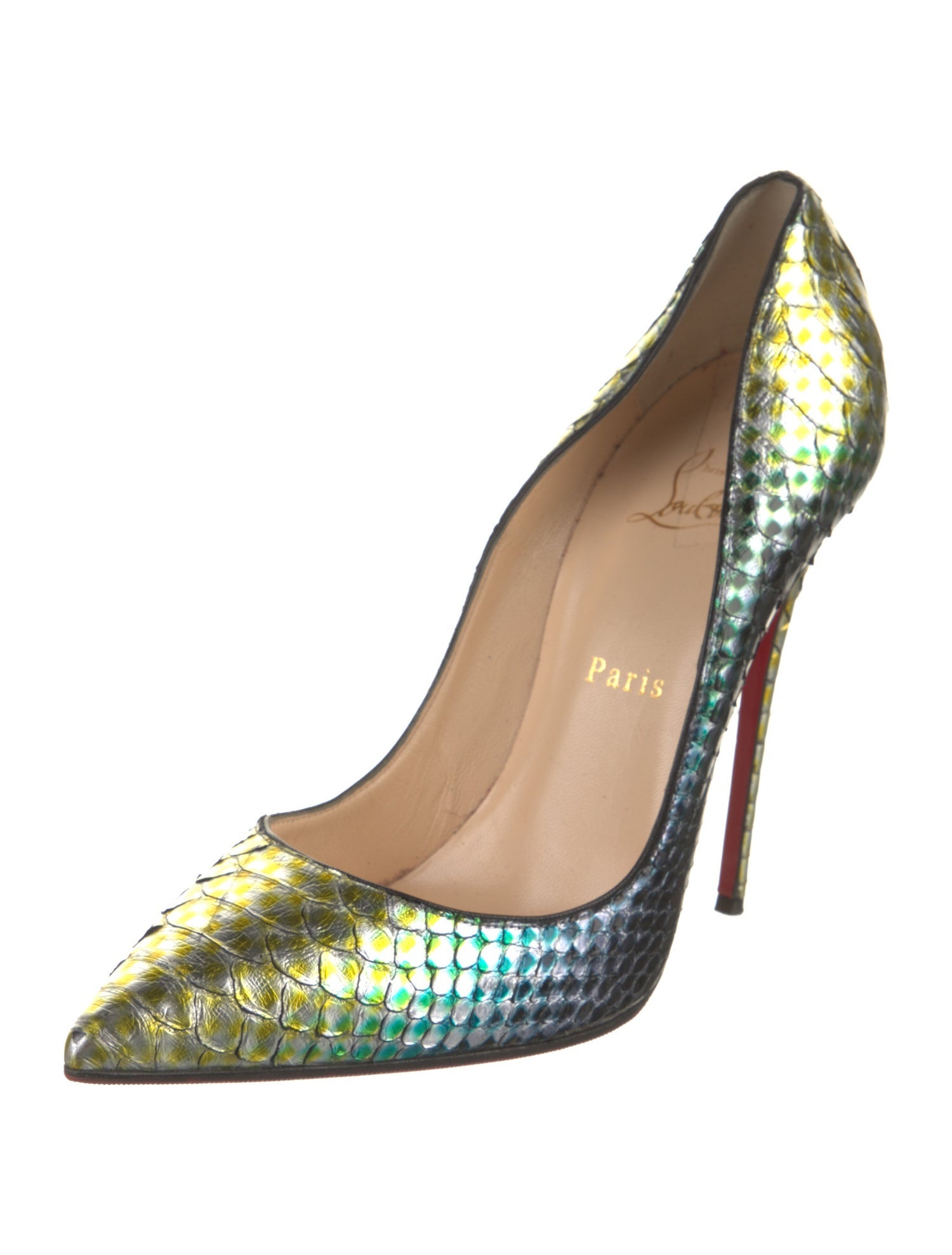 Christian Louboutin Snakeskin Animal Print Pumps