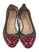 Christian Louboutin Spike Accents Patent Leather Ballet Flats
