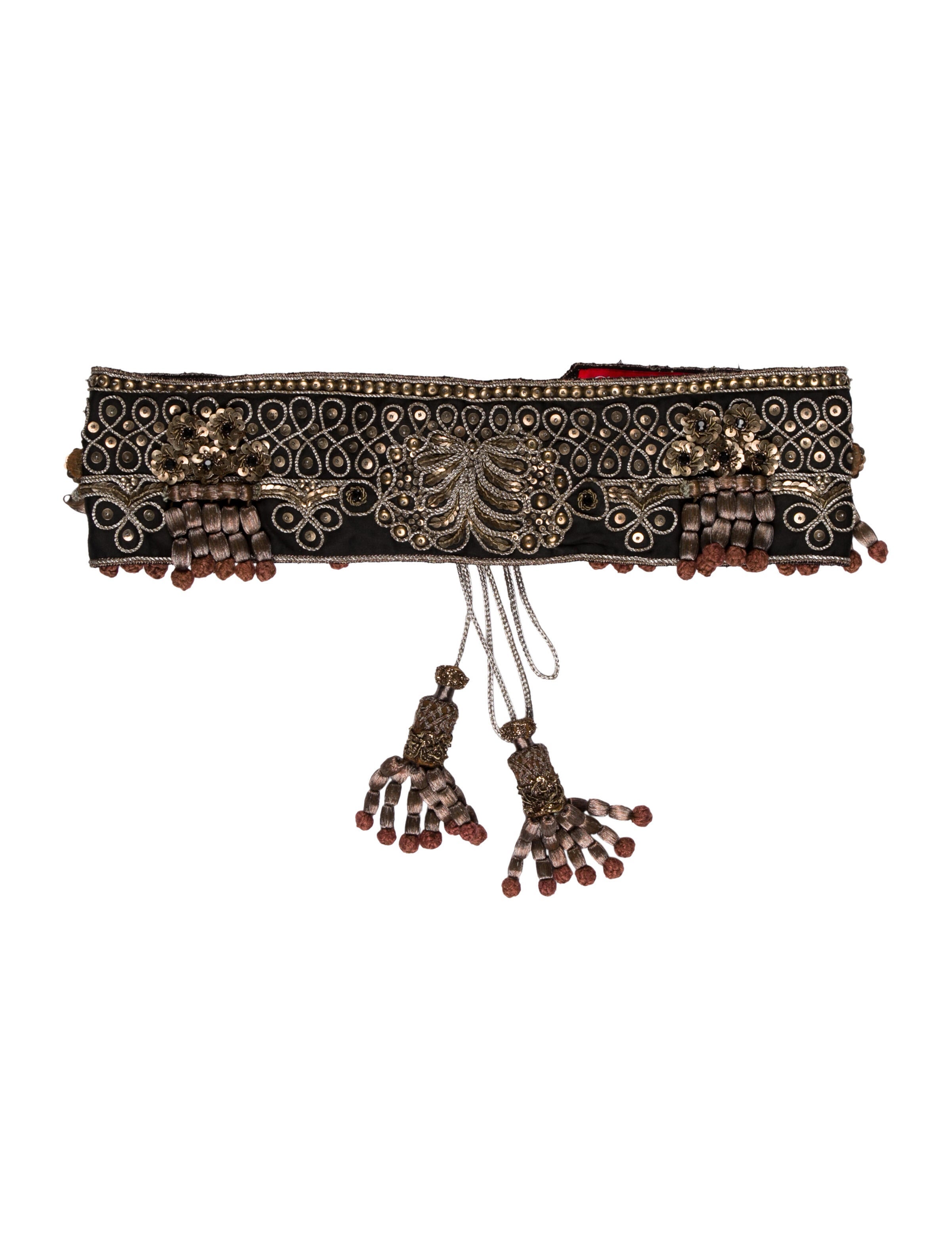 Christian Louboutin Wide Satin Waist Belt