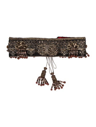 Christian Louboutin Wide Satin Waist Belt