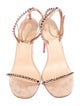Christian Louboutin Spike Accents Suede Sandals