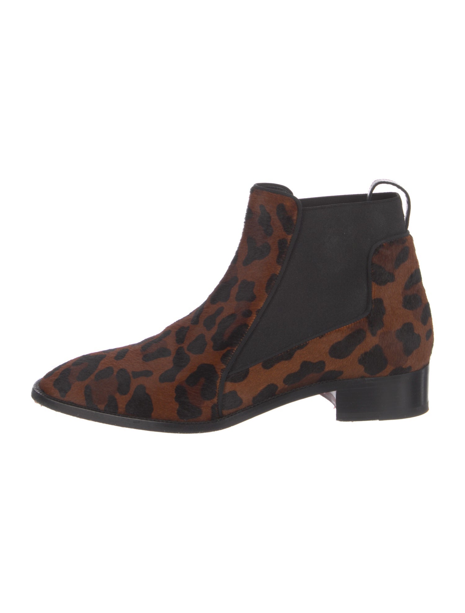 Christian Louboutin Ponyhair Animal Print Chelsea Boots