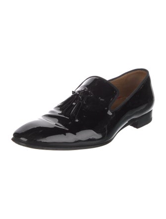 Christian Louboutin Patent Leather Tassel Accents Loafers