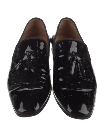 Christian Louboutin Patent Leather Tassel Accents Loafers